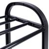 Zapatero de metal negro, 4 niveles, 49,5x18,5x56,5 cm