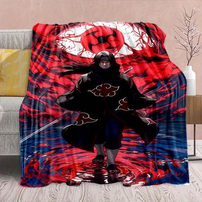 Naruto Anime Flannel Blanket - Soft Warm Perfect for Sofa, Bedding Camping Travel Office Home Decor -QJY