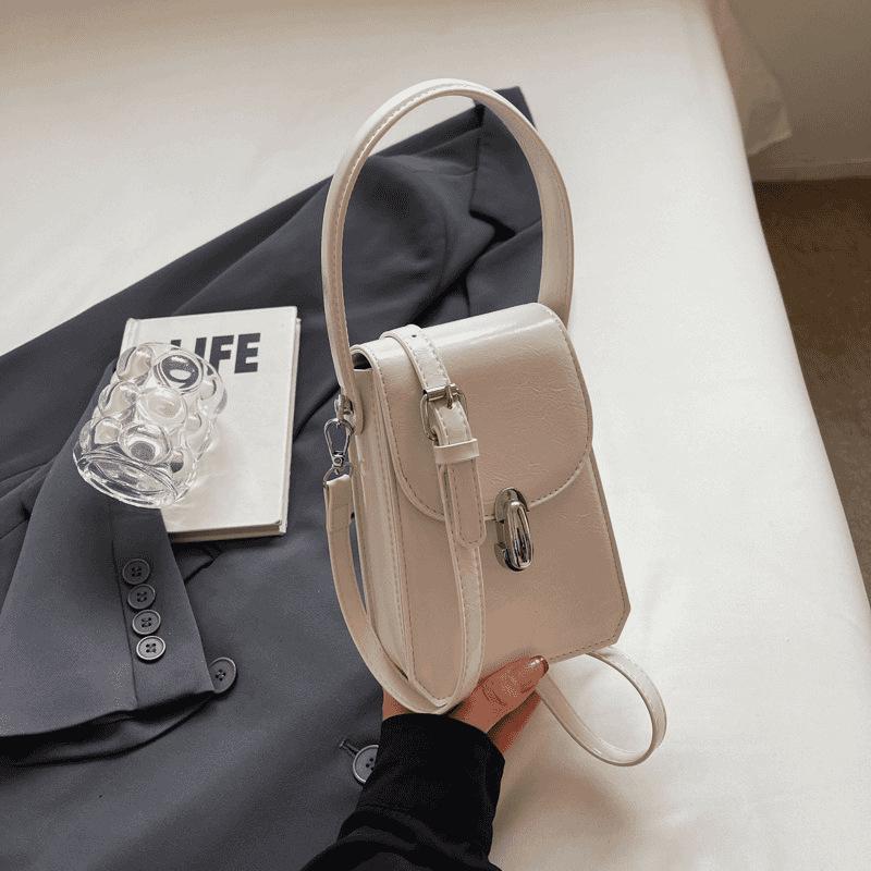 

2025 Trendy High-End Small Square Handbag for Women - Versatile and Fashionable Phone Bag Standard грязно-белый