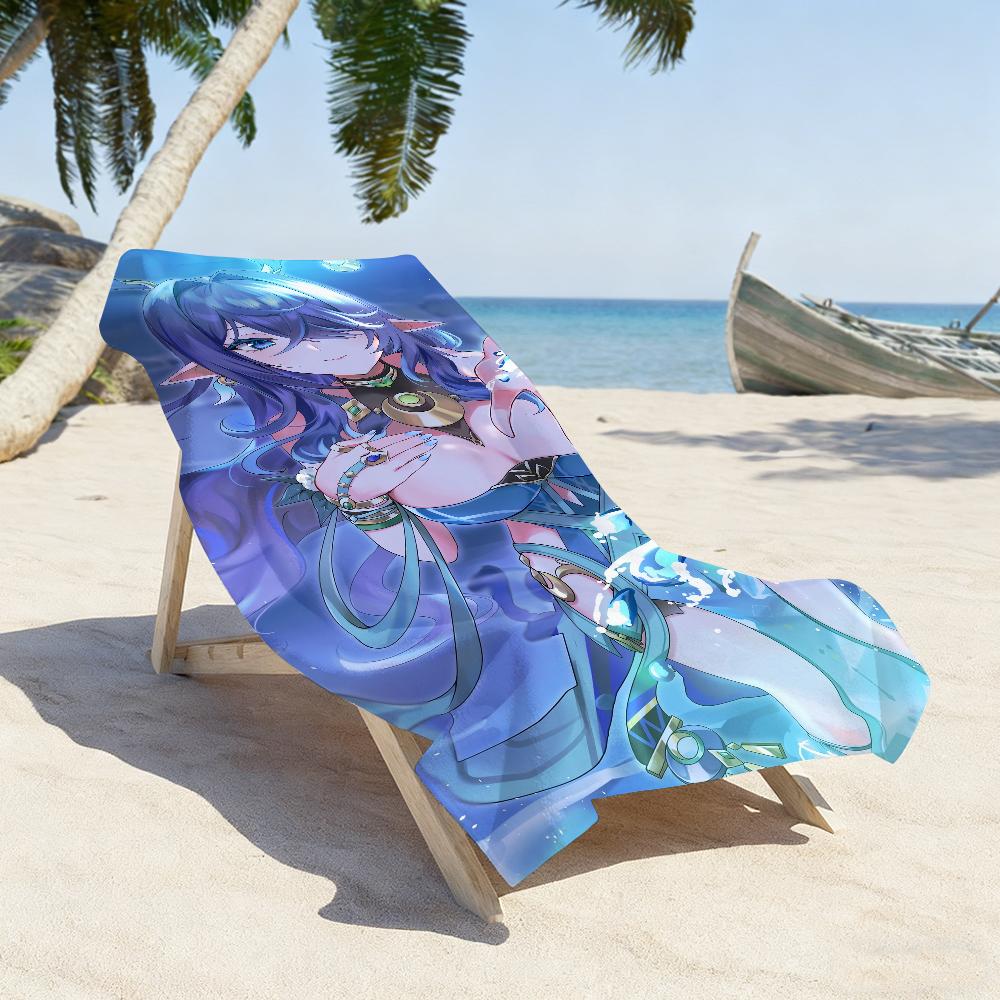 Genshin Impact Lauma Towel For Swim Yoga Gym Quick Drying Soft and skin-friendly Beach Towels All-Season