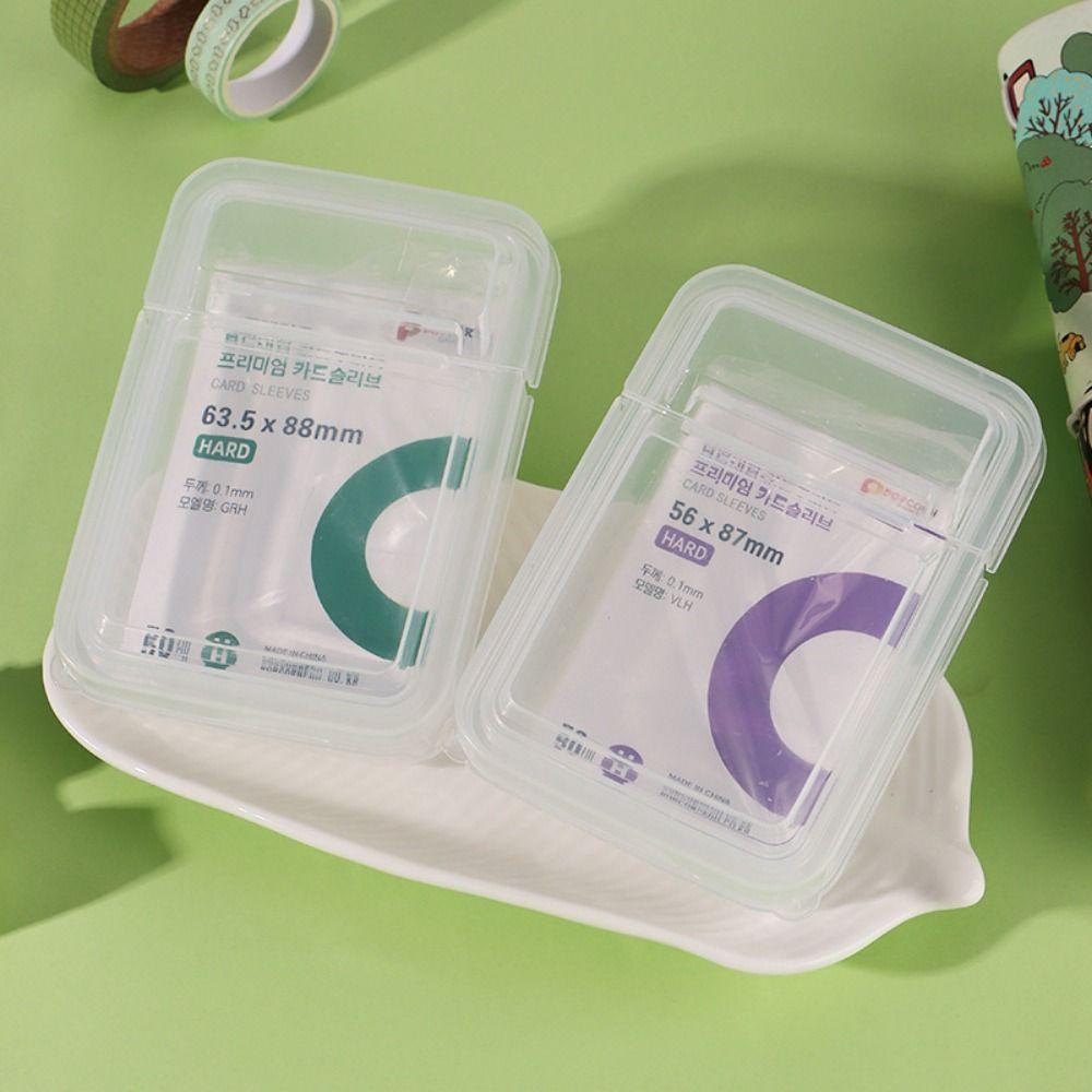 

Small Card Film Storage Box Transparent Photocard Collection Case Flip Lip Card Holder Box DIY прозрачный