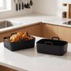 Air Fryer Silicone Pot Air Fryer Liner Heat Resistant Air Fryer Bake Silicone Basket Rectangle Baking Pan For Oven Microwave