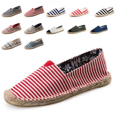 Zomer Dames Hennep Binnenzool Fisherman Schoenen Graffiti streep Dames Espadrille Casual Schoenen Meisje Canvas Rijschoenen Loafers Flats