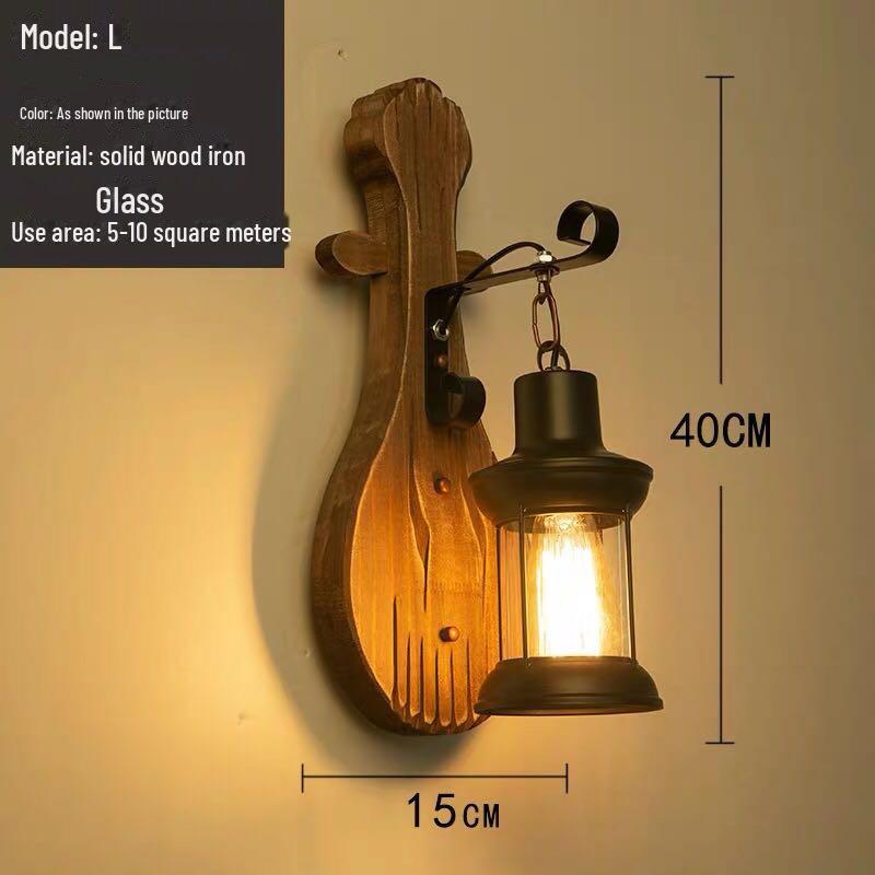 

Американский ретро-промышленный настенный светильник с деревянным дизайном With 4W LED Edison bulb