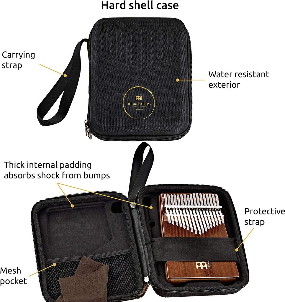 MEINL Sonic Energy Collection Kalimba Soundhole, Acacia, 17 Keys, C Major Scale, KL1705H (Includes Case, Bag, Cloth, and Tuning Hammer)