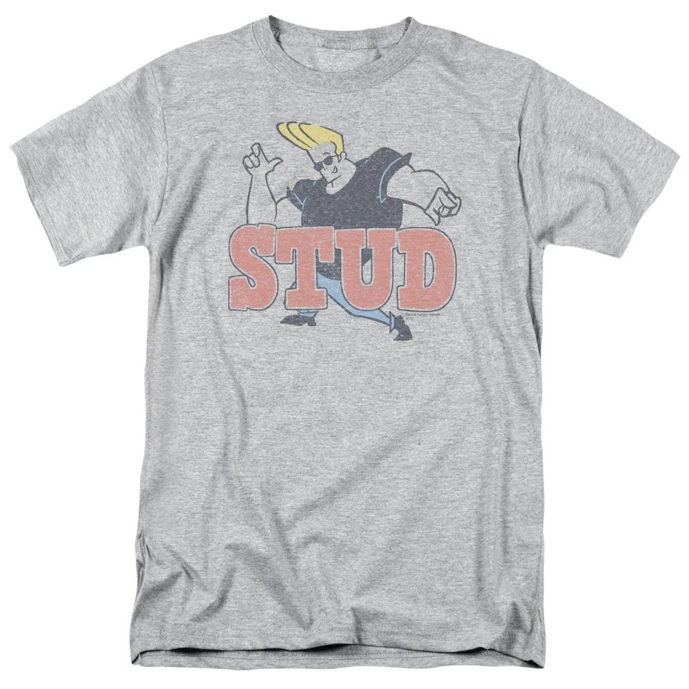 Johnny Bravo - Stud - Unisex Short Sleeve Children s T-shirt - Gray 100