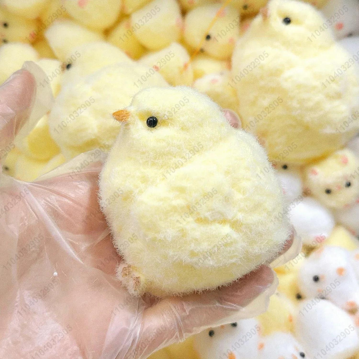 Yiran Bag Yellow Handmade Big Chicken Plush Silicone Squishy Pinching Toys Cute Hen Chicks Taba Squeezing Toy Fuzzy Release Hand Stress