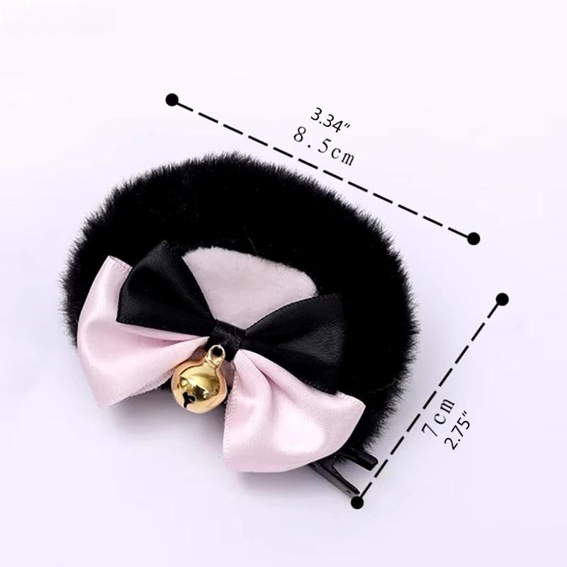 Tierohren Haarspangen Mode Kreative Haaraccessoires Doppelte Schleife Glöckchen Bärenohrclips Lolita Kawaii Cosplay Spange Dekor