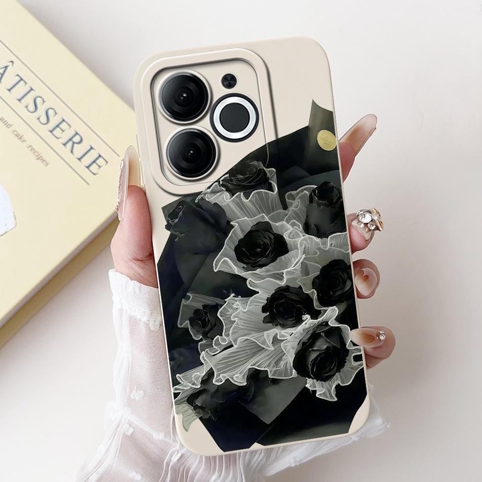 For Itel A80 Beautiful Bow Rose Painting Phone Case For Itel A80 A671L A671LC Shockproof Soft Silicone Cases
