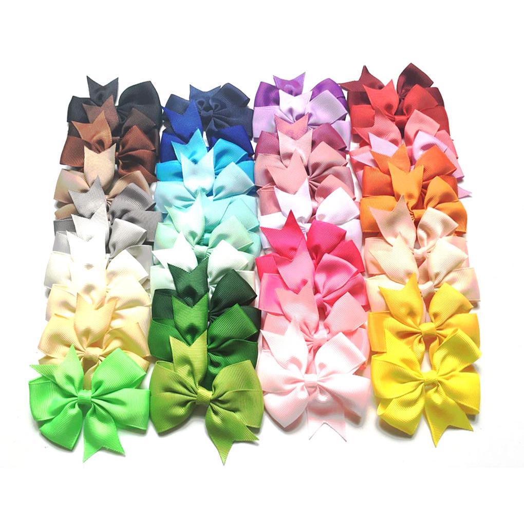 5pcs Baby Girls Colorful Headbands and Forked Tail Bow Thread Ribbon Hair Clips