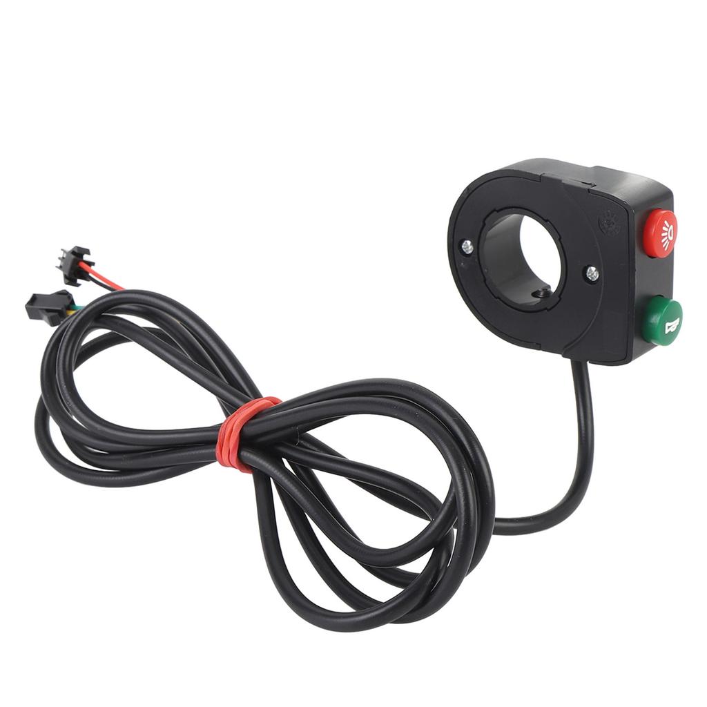 2 In 1 Motorcycle Horn Light Switch Handlebar Light Horn Turn On Off Switch Button for Scooter Electric Cycle 1.5
