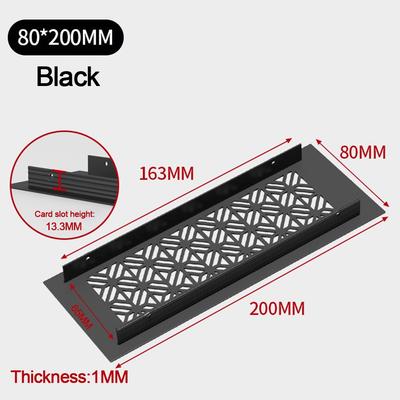 Aluminiumlegierung Lüftungsgitter Rechteckig Jalousie Lüftergitter Abdeckung Atmungsaktives Netz 50/80mm Breit Lüftungsloch Dekoration