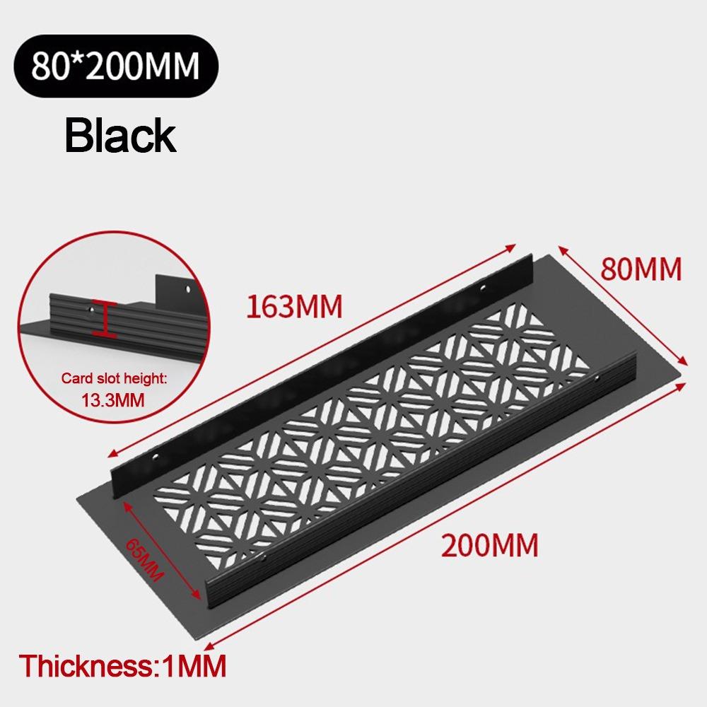 Aluminum Alloy Vents Cover Rectangle Louver Ventilator Grille Cover 50/80mm Wide Breathable Mesh Hole Ornaments