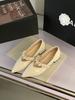 French Mary Jane shoes women's shoes spring and summer 2025 new pearl word with pointed head with skirt shallow mouth single shoes