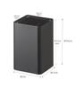 Yamazaki Tower Magnetic Storage W7 x x with Dividers and Product 4849 Box, Square, Black, Approx. D7.2 H10.5cm, Hooks, Number