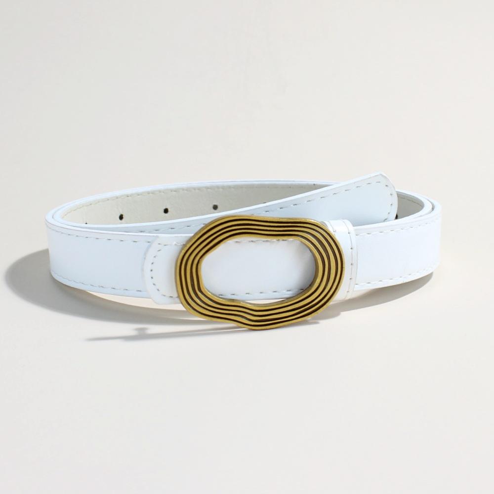 Belt Ladies Decorative Fine Belt Women'S Dress Skirt Smooth Buckle Women'S Belt