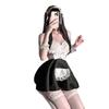 Sexy lingerie sexy lace bow strap halter slit skirt hot maid maid uniform girl
