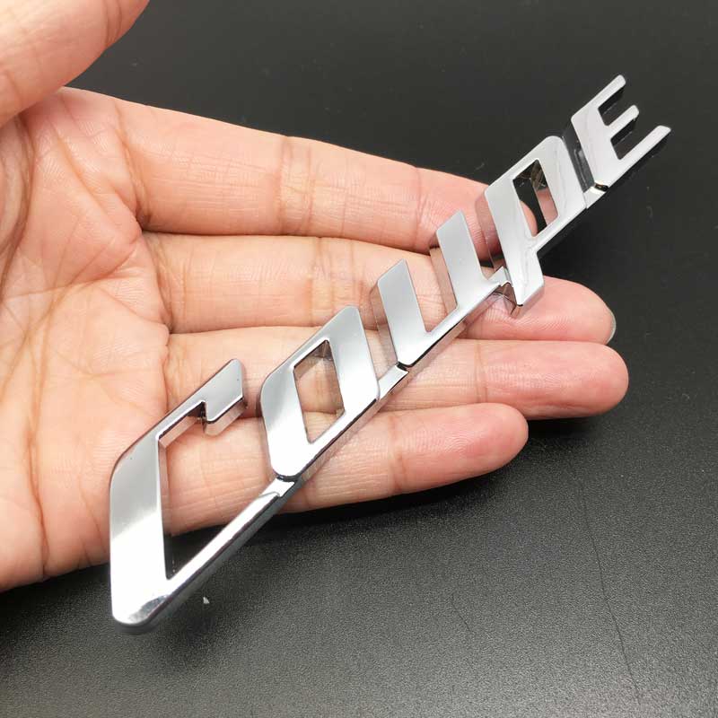 Metal 3D COUPE logo sticker for car accessories for Renault KIA Toyota Nissan Honda car body emblems badge sticker