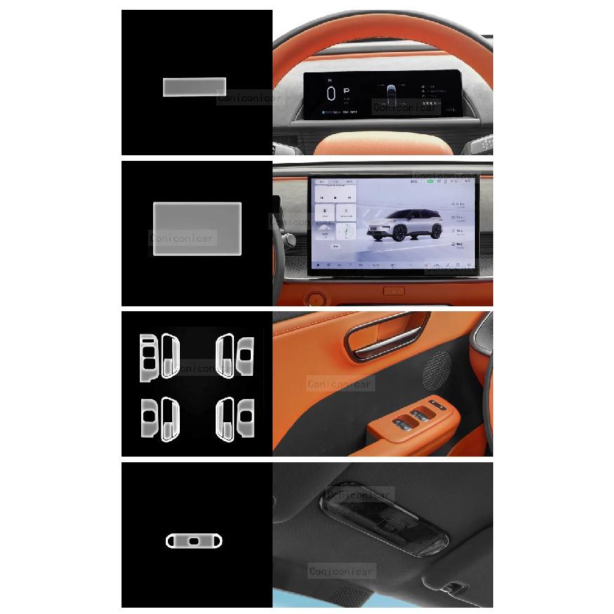 For TOYOTA BZ3X 2026 Panel Navigation Screen Automotive Interior Protective TPU Film Anti-Scratch Accessories