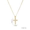 High Grade Cross Zircon Pendant Necklace Stainless Steel Light Luxury Geometric Choker Jewelry Party Gifts For Women Girls
