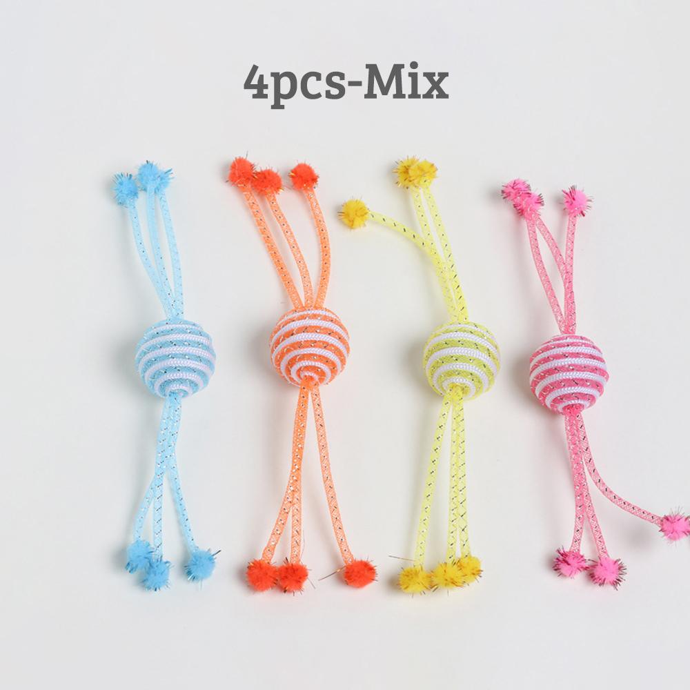 Cat Toy Rope Ball Kitten Self Toy Playing Claw Bite Ball Pet Toys Interactive