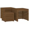 VidaXL Ensemble de boîtes de jardin 3 pcs marron miel bois pin massif 823958