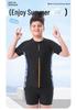 Plus Size Boys' UV Protection Swimwear Set for Teens and Chubby Kids