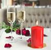 2x Pillar Candles Set of 4 Ivory 40x80mm 9-Hour