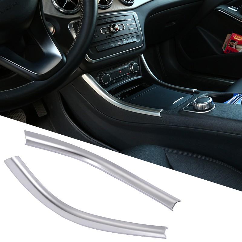 For Mercedes Benz A Class W176 2012-18 Center Control Side trim strip ABS Silver