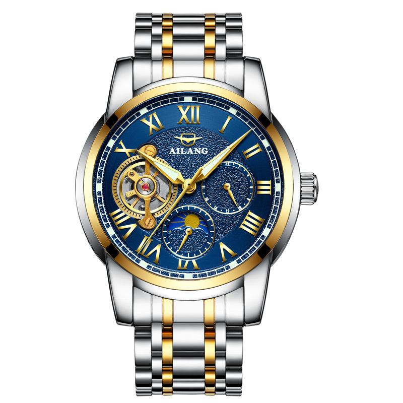 

AILANG Новые мужские механические часы Полностью автоматические стальные водонепроницаемые мужские часы Производитель
