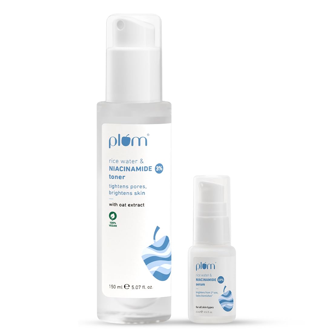 

Plum Niacinamide Toner And Serum Set Pore Refining Oil Balancing Daily Glow Boost Alcohol Free Skincare 150 Ml 15 Ml