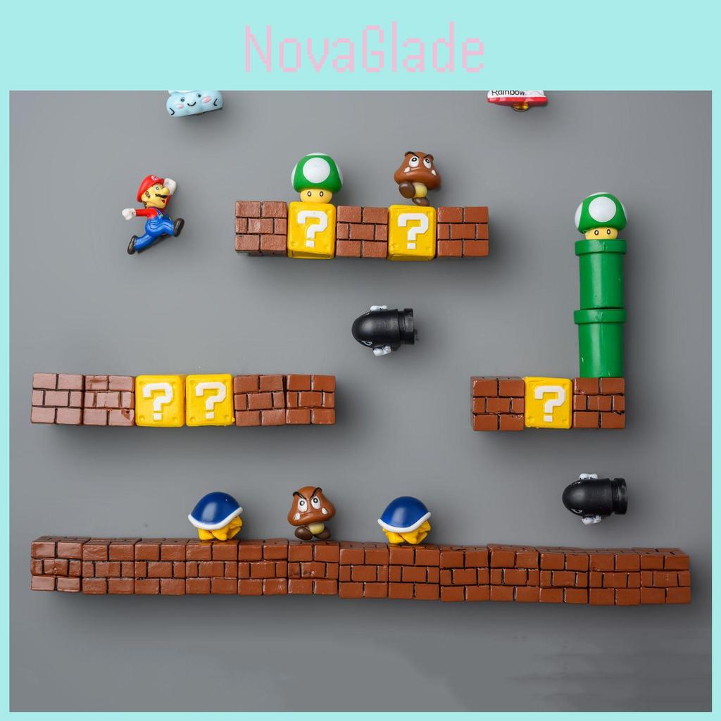 3d Super Mario Refrigerator Stickers For Diy Home Decoration