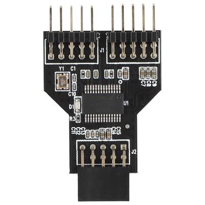 USB2.0 9PIN auf Dual 9PIN Erweiterungsadapterkarte Hub Konverter für WinXP Vista Win7 8 10