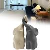 Of Pair A Beige Grey Elephants Animal Handicrafts Living Room Decoration Gift