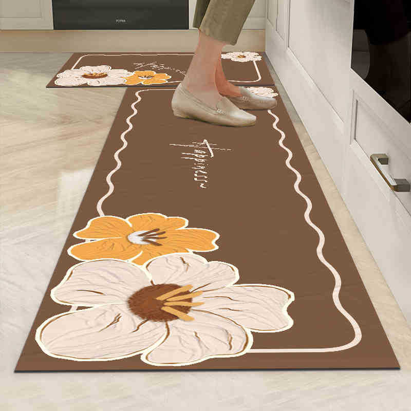 Small Fresh Kitchen Floor Mat, Water-Absorbing And Oil-Absorbing Floor Mat, Household Non-Slip, Wear-Resistant And Dirt-Resistant Floor Mat, Easy