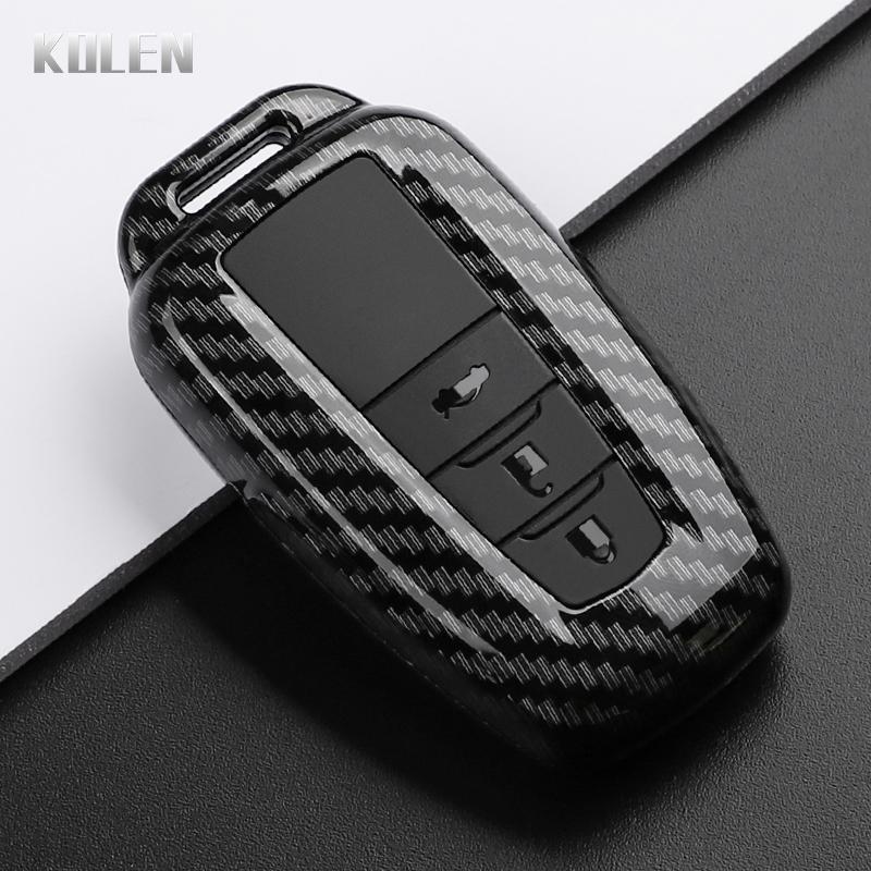 

Abs Carbon Fiber Style Car Key Case Cover For Toyota Prius Camry Corolla C-Hr Chr Rav4 Prado