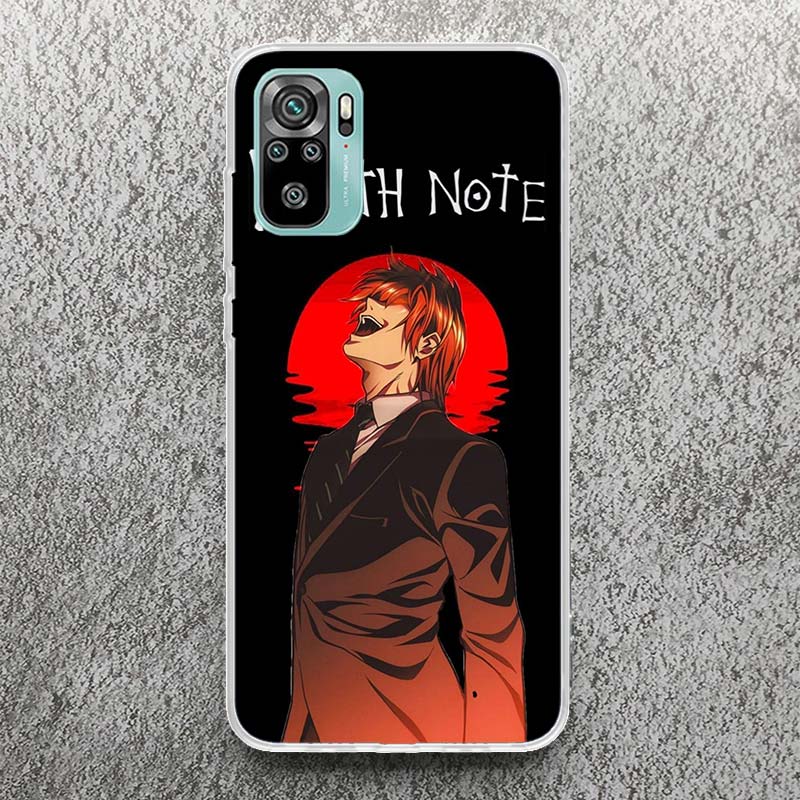 N-Note D-Death Yagami Light Soft Case for Xiaomi Redmi Note 10 9 9S 8 Pro 7 9T 5 Phone Shell Mi 11T 12T 10T 12 11 Lite 6X A3 Cov