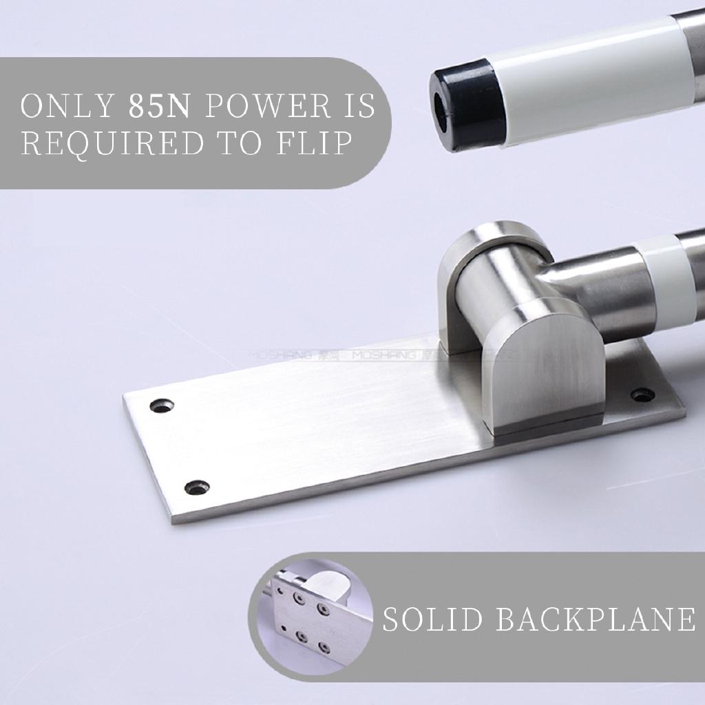 60/75cm Barrier-Free Stainless Steel Toilet Bathroom Grab Bar Elderly Disability Safety Handrail Folding Handrail Safety