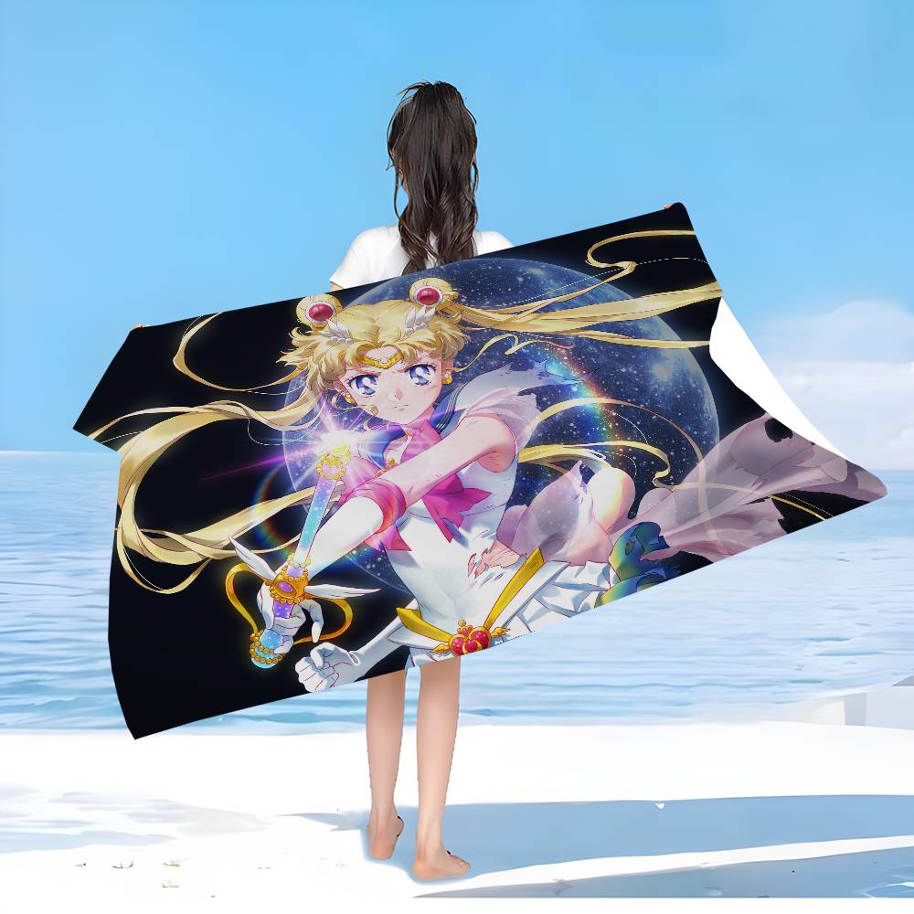 

Popular Anime Girl S-Sailor Moon Microfiber Beach Towel Absorbent Quick Dry Soft Yoga Swimming Resort Mountain Climbing Towel W30*H60(CM)