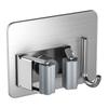 Wall-mounted Mop Holder Without Drilling - Stainless Steel Bathroom, Kitchen and Toilet Mop Holder Storage Hanging Frame, Fixed Clamp