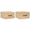 Maison Exclusive - Tables de chevet murales 2 pcs chêne sonoma 35x35x20 cm