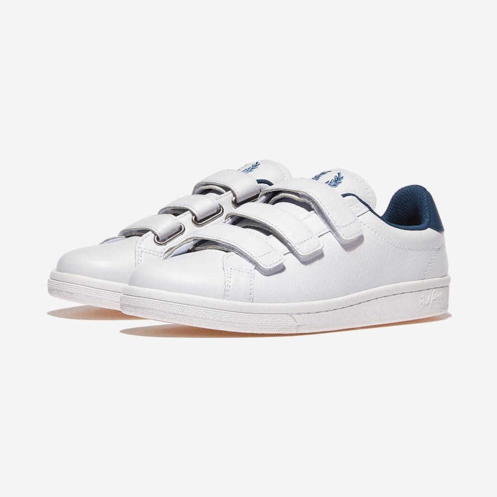 Fred Perry B721 Hook And Loop B7326 White Midnight Blue  U63 