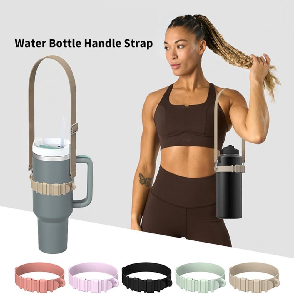 Hands Free Thermos Cup Holder Silicone Ring Water Bottle Lanyard Water Bottle Carrier  Outdoor