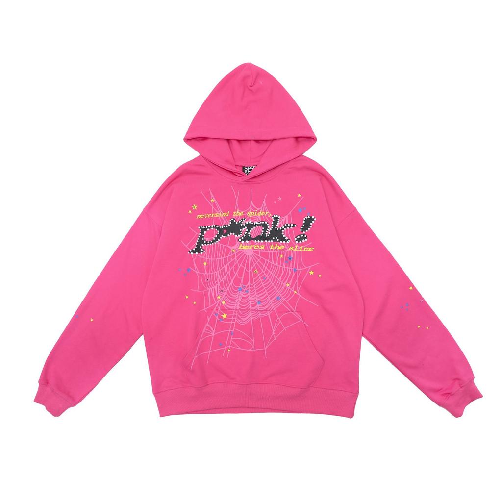 American Trendy Brand Sp5der 555555 Spider Web High Street High Quality Pure Cotton Terry Men's and Women's Hoodies Sweater