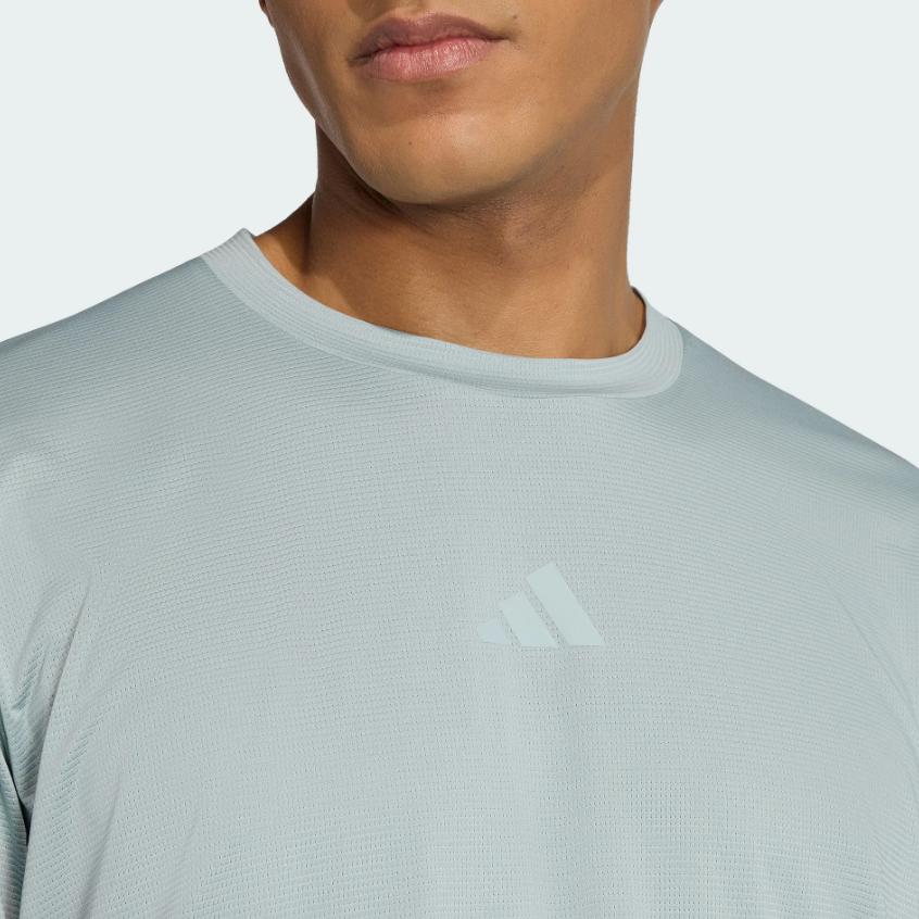 Adidas Intensity Workout Jacquard Fitness Training Round Neck Short Sleeve Quick Dry T-Shirt Men Tops KS1204