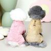 Pet Clothes Three-Color Pull Ring Four-Leg Velvet Dog Autumn Winter Leisure Teddy Clothes