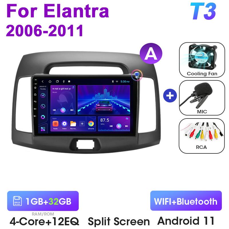 2 Din Android 12 Car Radio For Hyundai Elantra 2006 - 2011 Multimedia Video Player GPS 4G WIFI Carplay Auto Stereo DVD Head Unit