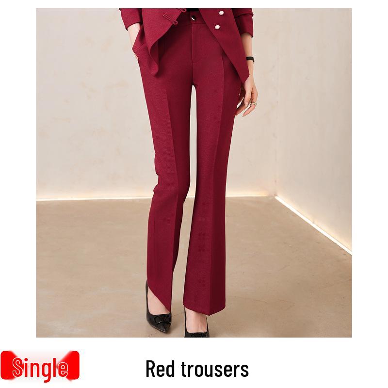 

Женский костюм-блейзер премиум-класса красного цвета - Повседневный, Профессиональный, Звездный стиль для осени/весны L