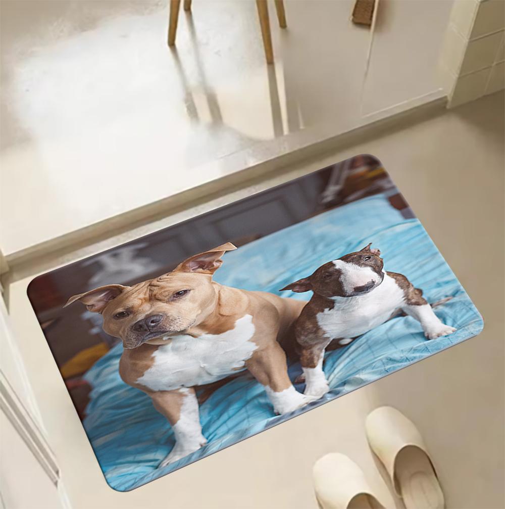 

VIKAMA Pet Funny Dog Printed Carpets Bathroom Non-slip Floor Mats Bedroom Bathroom Non-slip Floor Mat Home Decoration 40cmx60cm