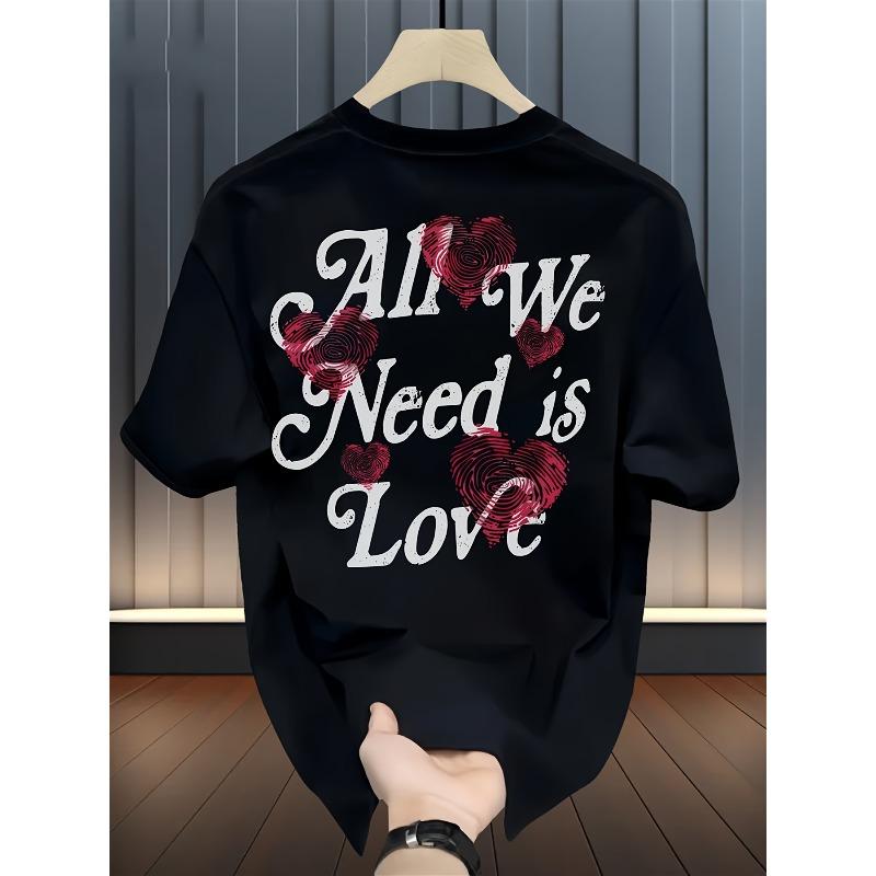Men'S Summer Heavy Short-Sleeve T-Shirt with Trendy Prints, Versatile Korean And Japanese Style